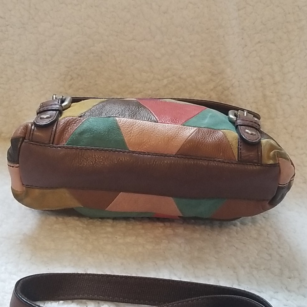 FOSSIL Maddox Messenger Retro Y2K Color-block Satchel - Picture 2 of 16